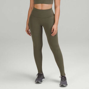 Lululemon Wunder Train Contour Fit High-Rise Tight 28" army green leggings sz 6